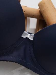 1 pieza Brasier con varilla de soporte y tirantes invisibles de estilo básico y unicolor para mujer - Azul - Ver 8