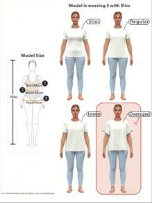 INAWLY T-shirt casual à col rond, manches courtes, avec imprimé lettres - Blanc - Voir 5