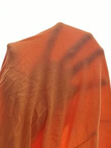 MUSERA Bright Orange Jersey Button Top Casual SummerSpring