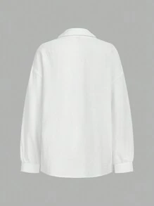 SHEIN Essnce Bộ 3 món quần áo thể thao nhẹ thường ngày cho nữ mùa thu năm 2024, du lịch ngoài trời, đạp xe, áo ba lỗ, quần bó và áo sơ mi - Đen và trắng - Xem 8