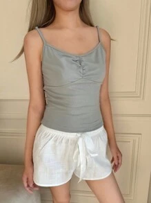 Muchica 女士休闲纯色针织吊带背心