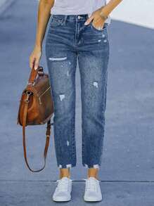 Women's Casual Vacation All-Match Versatile Denim Jeans