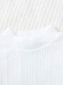 SHEIN 3 件套年轻男孩休闲长袖白色上衣 + 黑色蓬松连帽背心 + 裤子套装，秋冬 - 黑色 - 查看 4