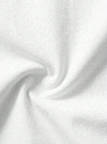 INAWLY T-shirt casual à col rond, manches courtes, avec imprimé lettres - Blanc - Voir 6