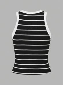 SHEIN LUNE 3pcs/Set Contrast Trim Scoop Neck Tank Tops Sports Outdoor Casual Tank Top For Women