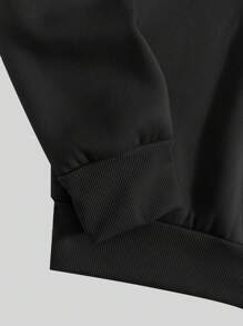 ROMWE MEN Street Life sweat-shirt à capuche zippé avec imprimé portrait pour homme, ample et décontracté, vêtement de tous les jours - Noir - Voir 5