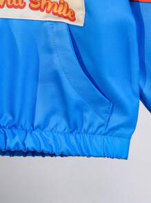 SHEIN Bộ áo khoác và quần họa tiết mới lạ màu sắc tương phản bé trai, trang phục thể thao mát mẻ thường ngày ngoài trời cho mùa xuân và mùa thu - Nhiều màu - Xem 8