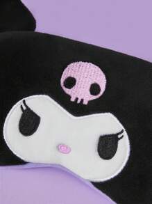 HELLO KITTY AND FRIENDS | SHEIN Kuromi Embroidered Sleep Mask,Vacation - Black - View 4