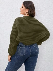 SHEIN Unity 大码女式纯色开衫，秋冬季