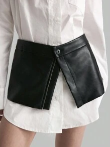 Ontre Women's White Wide Shoulder Blouse, School Uniform Shirt, Autumn Tops Fall Women Clothes