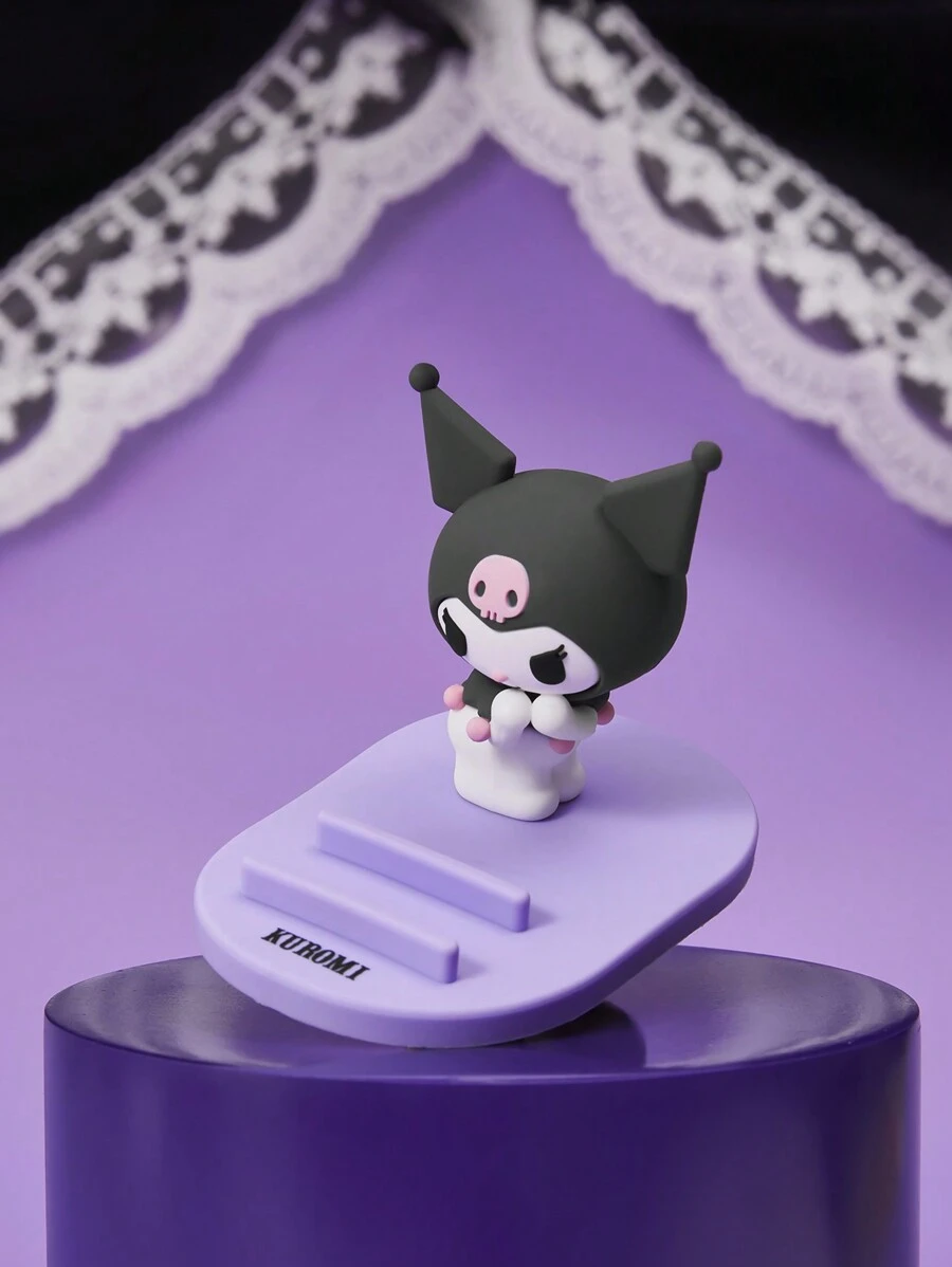 HELLO KITTY AND FRIENDS | SHEIN 角色手机支架，可爱的办公桌装饰 - 紫色 - 查看 1