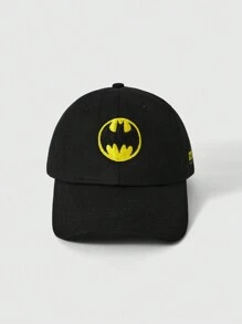 Batman X ROMWE 蝙蝠标志刺绣字母图形时尚运动棒球帽 - 黑色 - 查看 3