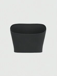 SHEIN Unity Bộ 2 áo crop top đen trơn - Nhiều màu - Xem 4