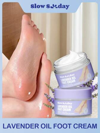 Crème pour les pieds à l'huile de lavande SlowSunday, avec de l'huile de lavande et de la vitamine E. Apaise, améliore la peau morte et nourrit en profondeur. Convient pour les mains, les pieds, le corps et autres parties. Styles confortables pour l'automne et l'hiver. Convient pour l'automne, l'hiver, Y2K, Halloween, les fêtes et les cadeaux, Thanksgiving et Nouvel An, les cadeaux de remerciement, Noël.