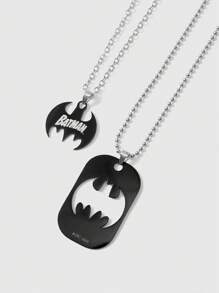 Batman X ROMWE 字母蝙蝠图案项链套装 - 彩色 - 查看 2