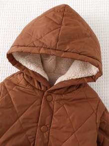 Cozy Pixies Omkeerbare Cartoon Bear Ear Hoodie Dikke Thermische Gevoerde Buitenkleding Voor Babyjongen