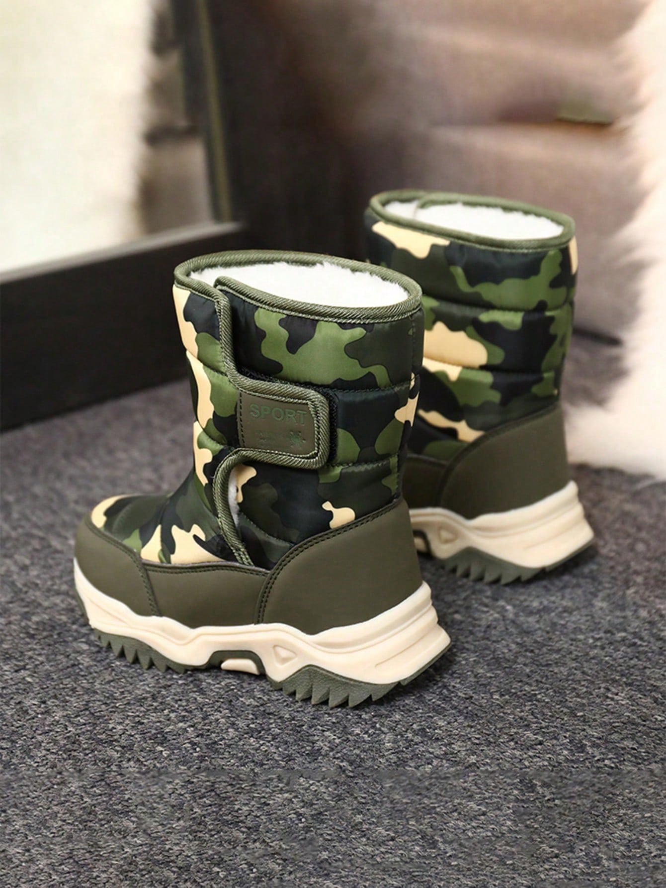 بوت أطفال مبطنة دافئة مقاومة للبرد مريحة عالية الر...