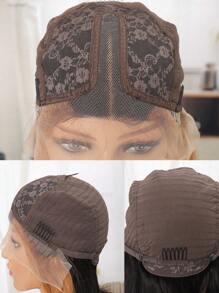 直筒波波頭13X4X1 T型前蕾絲假髮短人類假髮雙色短直筒假髮頂級品質頭髮替代品假髮適合女士漸層顏色 - SNATURAL/27 - 查看 7