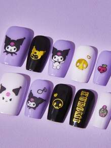 HELLO KITTY AND FRIENDS | SHEIN Kuromi Nail Art Stickers Set