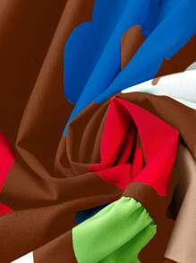 Chiquease 女士休闲花卉印花镂空领口连衣裙、度假装 - 棕色 - 查看 5