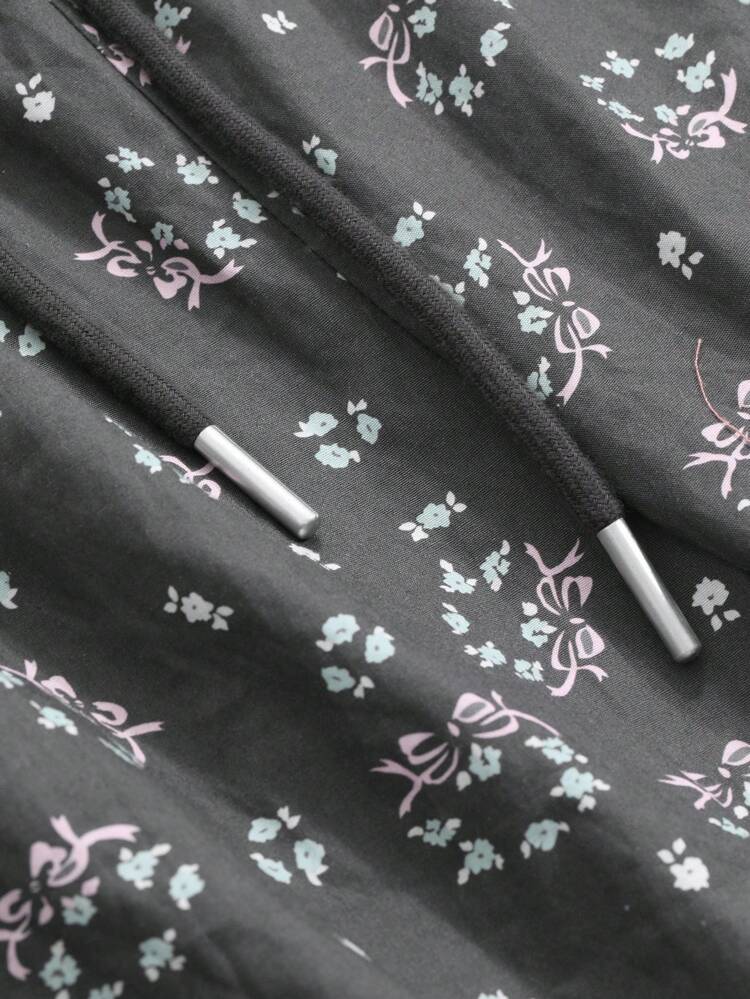 Women's Ditsy Floral Cinched Waist Cargo Pants