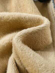 SHEIN Playful Pals 2 Pcs/Set Baby Girls Casual Simple Fleece Stretchable Elastic Comfy Denim Jeans, Warm For Autumn/Winter