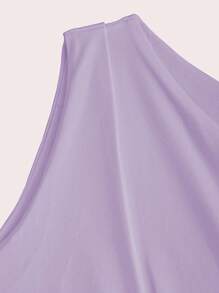 SHEIN Unity Asymmetrical One Shoulder Bodycon Mini Dress - Purple - View 3