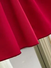 SHEIN 女婴 3D 花卉网眼奢华优雅可爱休闲日常连衣裙，秋冬 - 彩色 - 查看 5