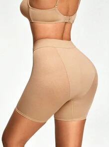 SHAPORA Women's Solid High Waist Shaping Shorts - Apricot - View 5