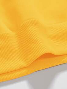 Manfinity Homme 2 件男士休闲字母印花运动衫和运动裤套装 - 黃色 - 查看 3