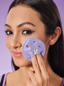 HELLO KITTY AND FRIENDS | SHEIN 2 件卡通黑米和字母图案粉扑套装 - 彩色 - 查看 7