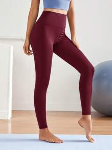 Easithlete 纯色高腰修身紧身裤休闲日常穿着，运动