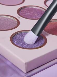 HELLO KITTY AND FRIENDS | SHEIN 4pcs  Kuromi Print Dual-Ended Eye Makeup Brushes Set (Including Packaging)