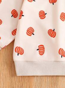 Camisa con estampado de calabaza para niñas bebés para Halloween - Albaricoque - Ver 5