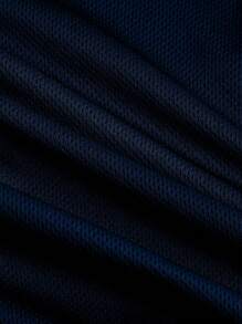 男士休闲公牛印花圆领背心，夏季 - 藏蓝色 - 查看 5