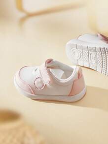 女嬰卡通爪子圖案魔術貼運動板鞋適用於戶外 - 白色 - 查看 3