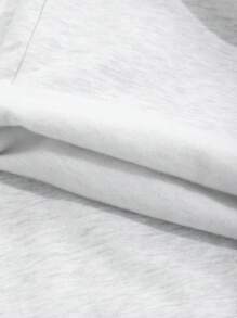 DAZY Quần dài thể thao ống rộng cạp chun rút màu trơn cho nữ, quần dài thể thao thường ngày rộng rãi, quần dài thể thao cho nữ - Xám - Xem 3