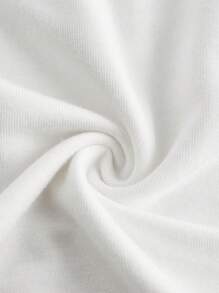 SHEIN ICON 大码女式撞色蕾丝蝴蝶结装饰吊带背心，适合夏季 - 白色 - 查看 3