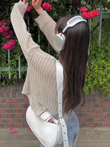 DAZY Women's Button Down Long Sleeve Solid Color Casual Knitted Cardigan