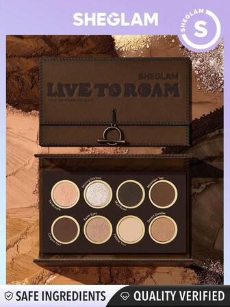 Paleta De Sombras De Ojos Live To Roam De 8 Colores, Mate, Brillante, Metalizado Nude, PigmentacióN Uniforme, Sombras De Ojos Suaves Y Combinables, Sombras De Ojos Marrones NavideñAs Para El GraduacióN CumpleañOs Vacaciones Verano OtoñO Y2K Elegante Moda Mujeres NiñAs Marca Maquillaje CosméTico Belleza Fiesta Playa Viaje Camping Aire Libre Escuela Campus ExcursióN Festivales DecoracióN Regalo Presente Rosa Chica Cosplay Mejor Color Encanto Vibra