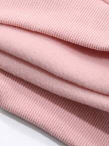 DAZY Flece Oversized Embroidered Cropped Sweatshirt For Women,Fall Clothes