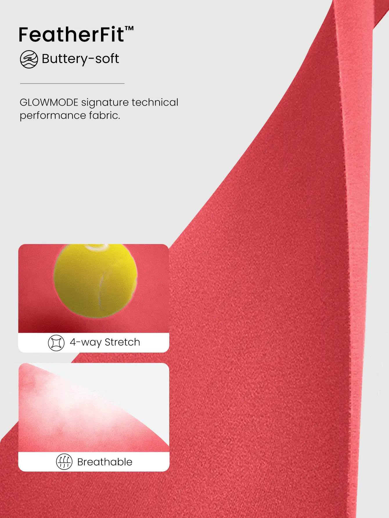 GLOWMODE Short de ciclista/malla corta de 8" FeatherFit™ con diseño cruzado para ciclismo, running, gimnasio, entrenamiento de verano - Rosa coral - Ver 5