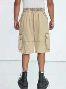 Manfinity VCAY New Men's Casual Woven Casual Sports Shorts - Khaki - View 7