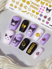 HELLO KITTY AND FRIENDS | SHEIN Kuromi Nail Art Stickers Set