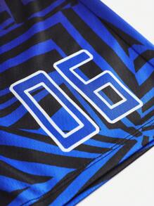 SHEIN 2pcs Tween Boy's Printed Short Sleeve T-Shirt And Sweatpants Sports Outfit - Black - View 13