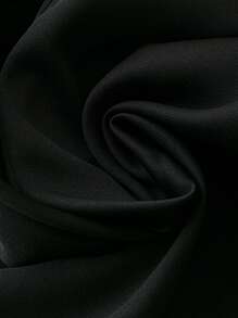 SHEIN Clasi Damen Blazer mit Kragen, langen Ärmeln und Knopfdekor sowie elegante lange Hose Anzug - Schwarz - Übersicht 3