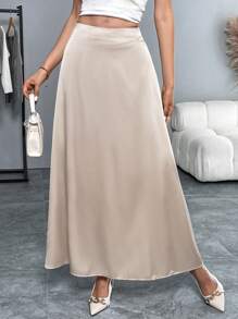 Pariaura Women's Elegant Satin Satin Skirt For Party