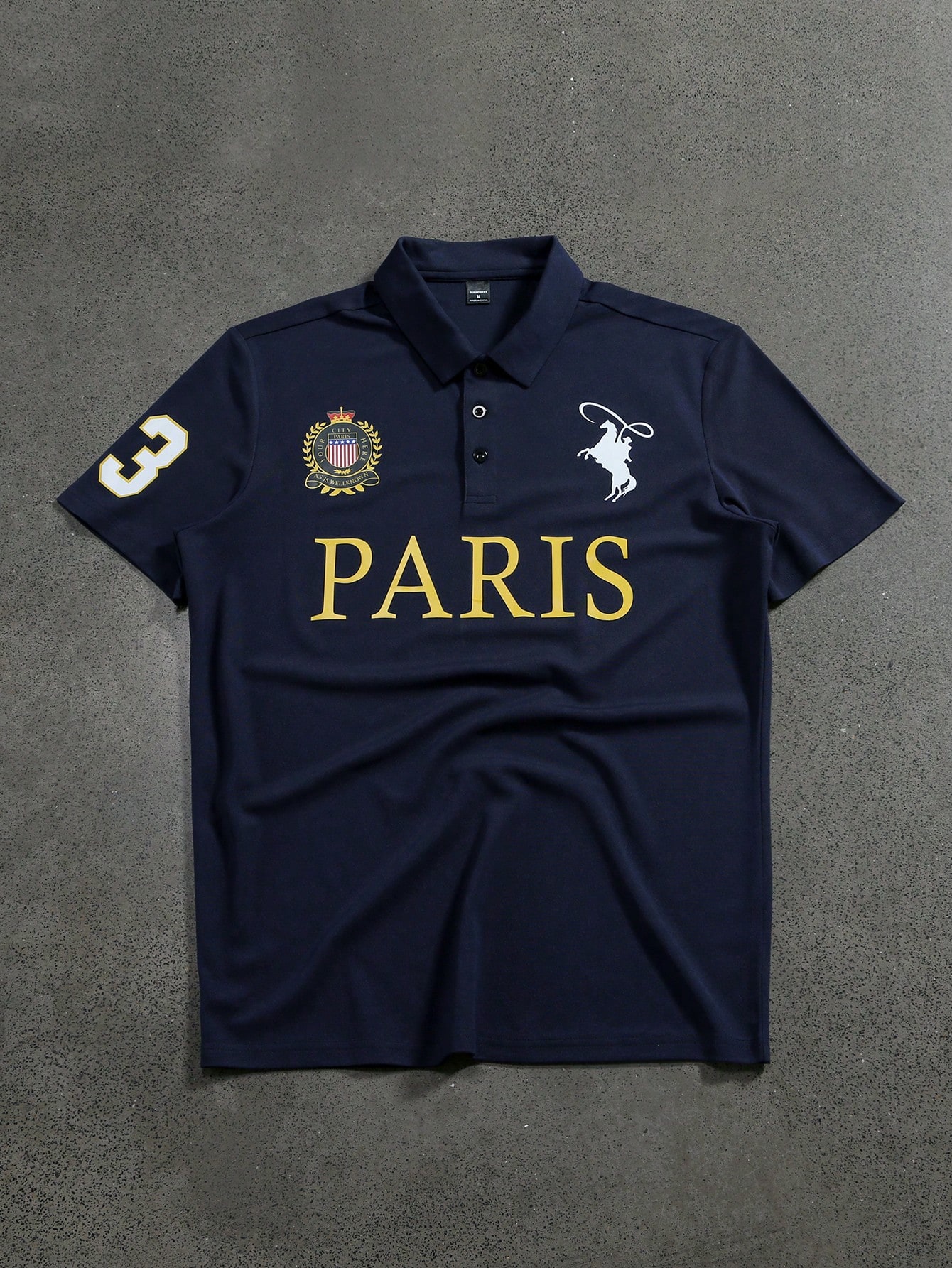 Simple printed polo shirt