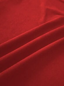 INAWLY 大码不对称领口嘴唇印花卫衣，毕业季、返校季、教师秋季套头衫 - 紅色 - 查看 4