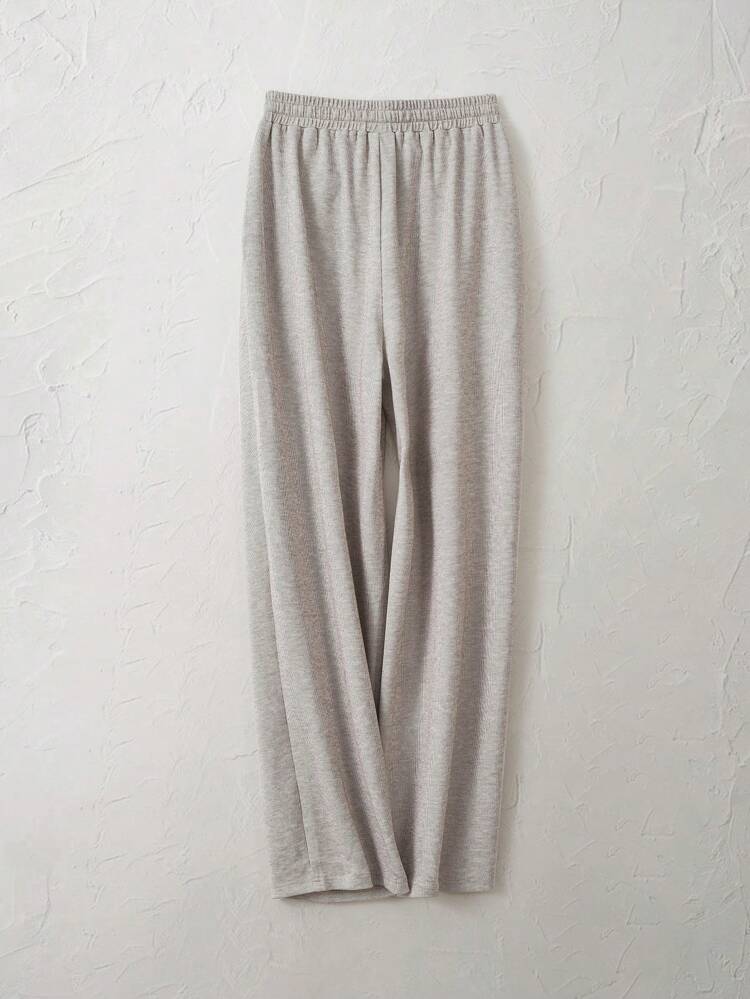 Pantalón de chándal casual de unicolor con cordón en la cintura para mujeres